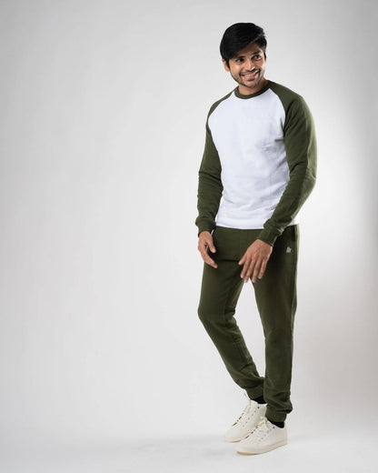 White Raglan Cotton Sweatshirt | Verified Sustainable by Brown Living™