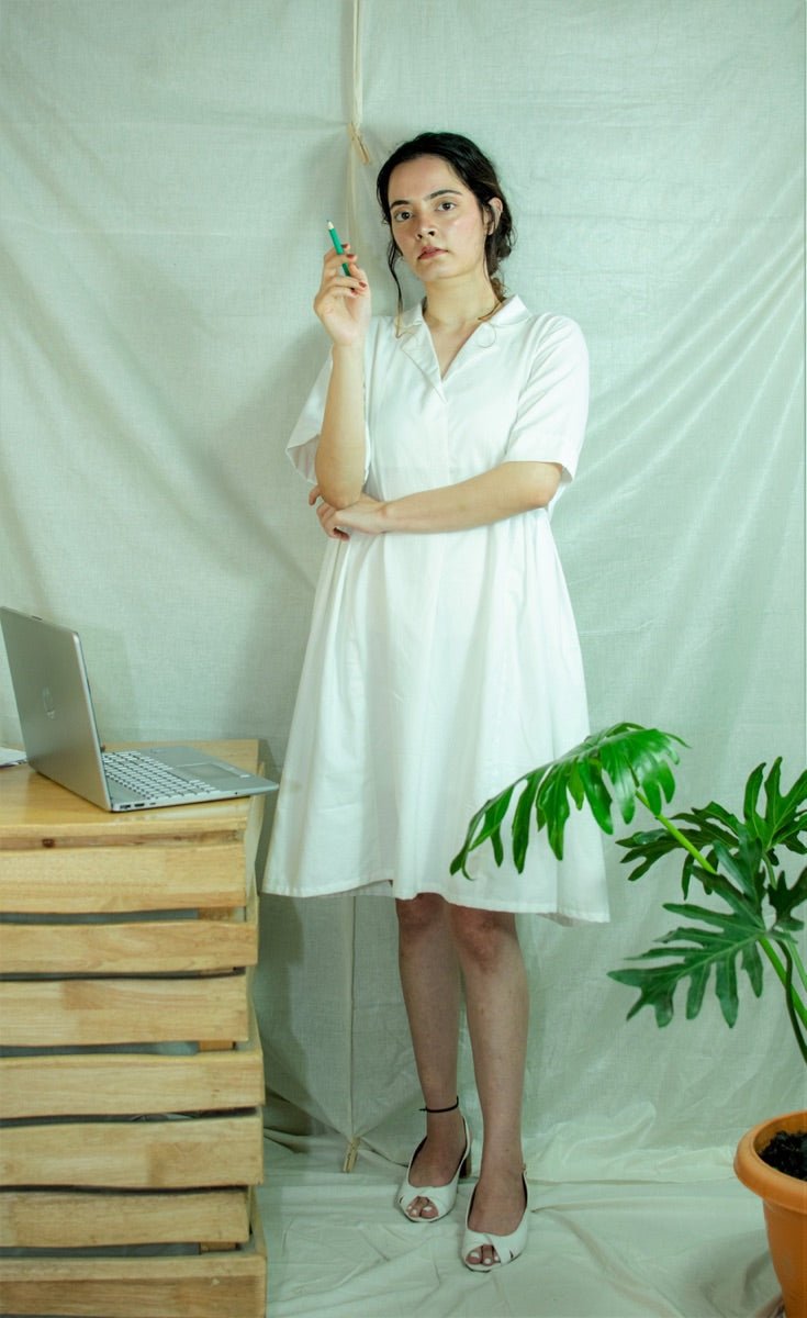 Buy White short formal dress | Shop Verified Sustainable Womens Dress on Brown Living™