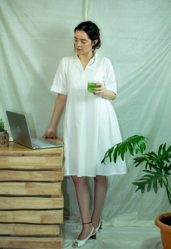 Buy White short formal dress | Shop Verified Sustainable Womens Dress on Brown Living™