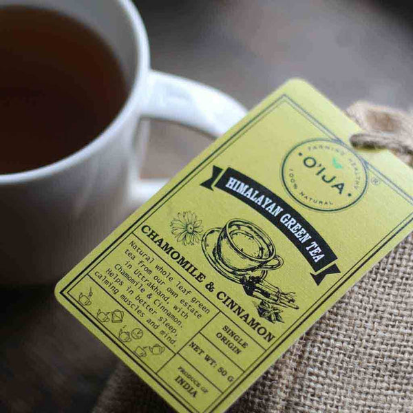 Buy Whole Leaf Green Tea with Chamomile and Cinnamon, Evening Brew | Shop Verified Sustainable Tea on Brown Living™