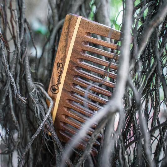 Wide Teeth Rosewood / Sheesham Comb for Shampoo and Detangling | Verified Sustainable by Brown Living™