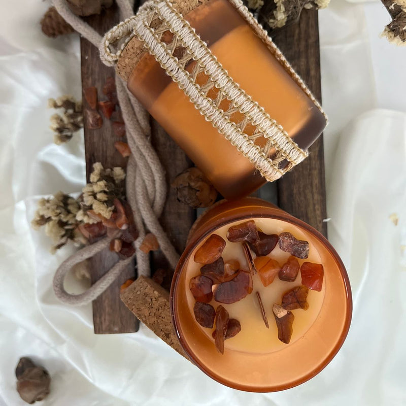 Buy Wild Orange & Vanilla | Carnelian Candle | Shop Verified Sustainable Candles & Fragrances on Brown Living™