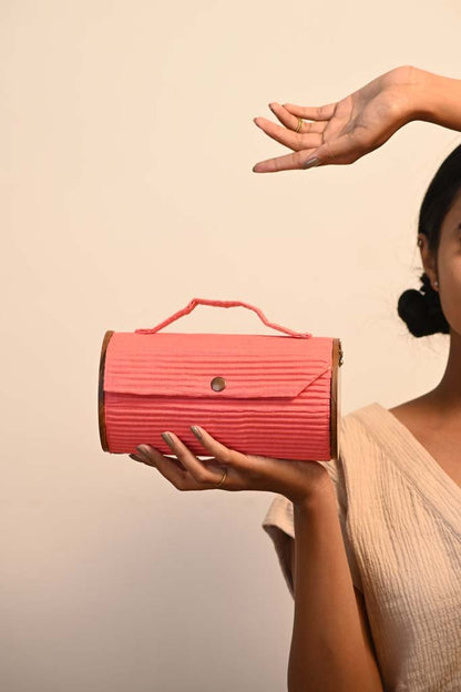 Wild Peach Round Clutch | Verified Sustainable by Brown Living™