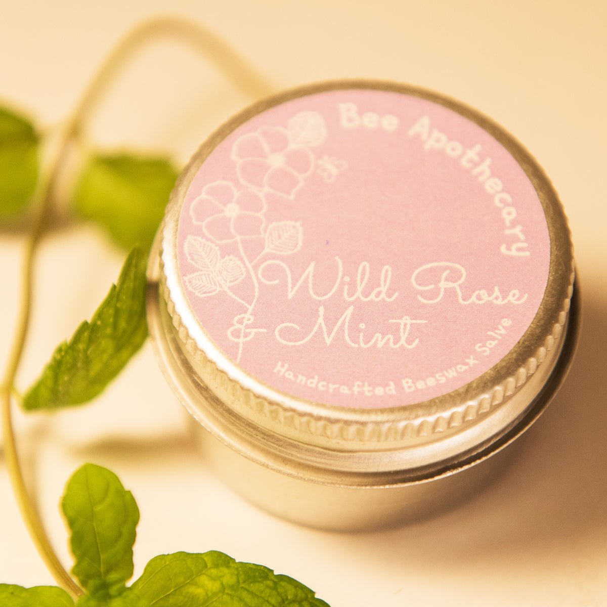 Wild Rose and Mint Beeswax Salve - 15 g | Verified Sustainable by Brown Living™