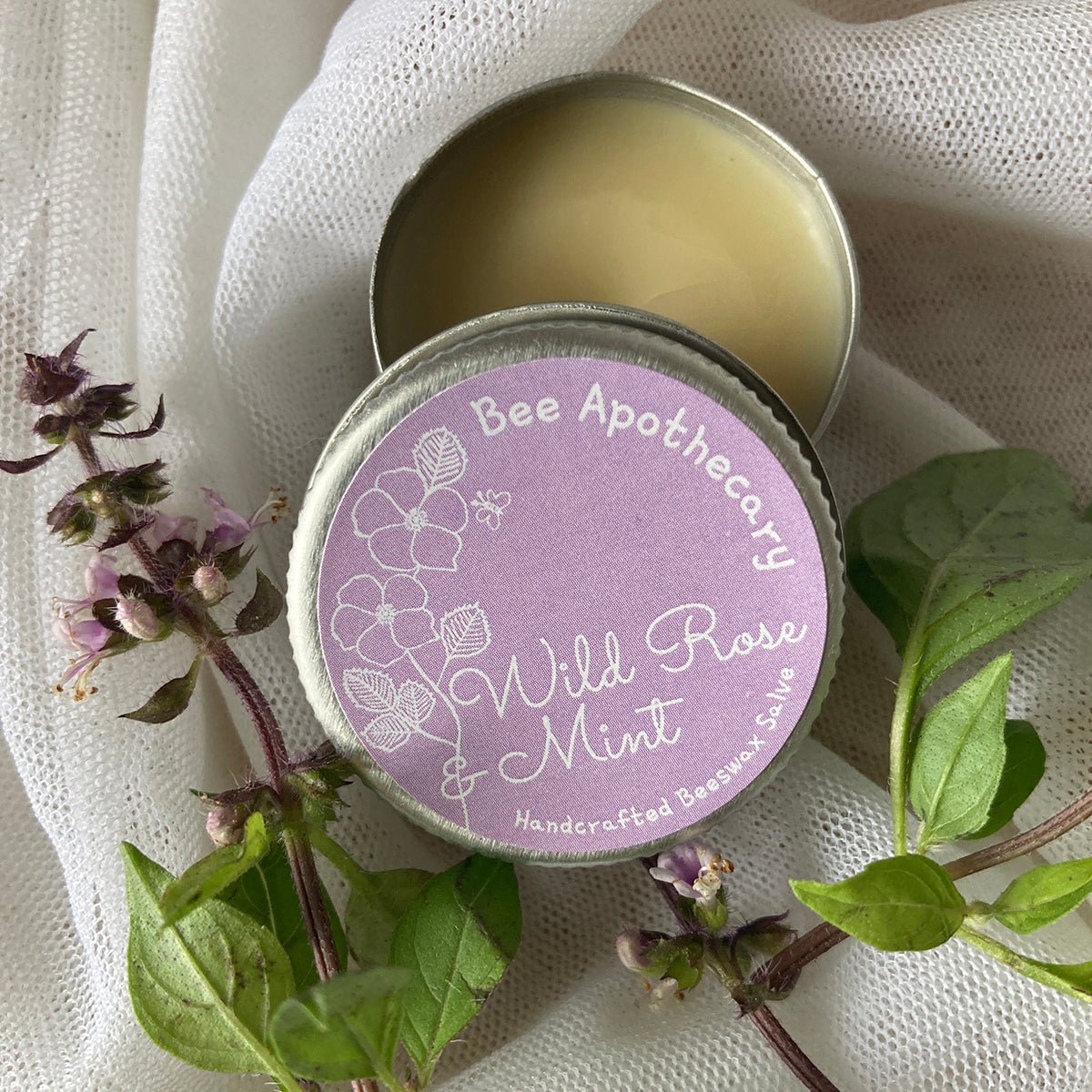 Wild Rose and Mint Beeswax Salve - 15 g | Verified Sustainable by Brown Living™