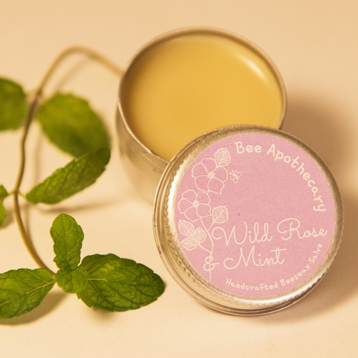 Wild Rose and Mint Beeswax Salve - 15 g | Verified Sustainable by Brown Living™