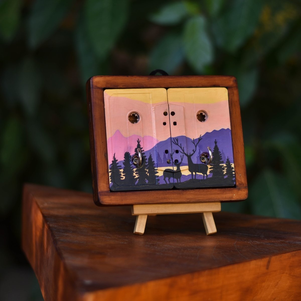 Wilderness Mini Key Keyholder | Upcycled | Audio tapes | Wanderlust | Handcrafted | Verified Sustainable by Brown Living™