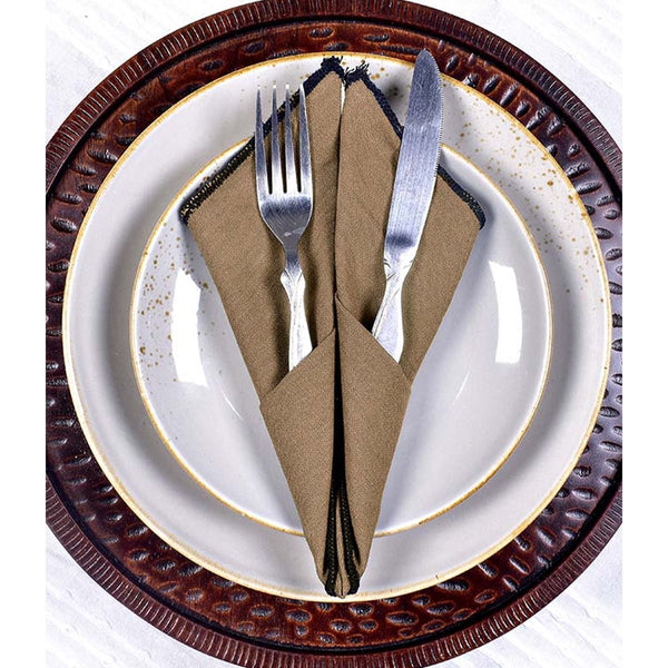 Buy Willow Cotton Napkin (Mud Brown, Set Of 4) | Shop Verified Sustainable Table Linens on Brown Living™