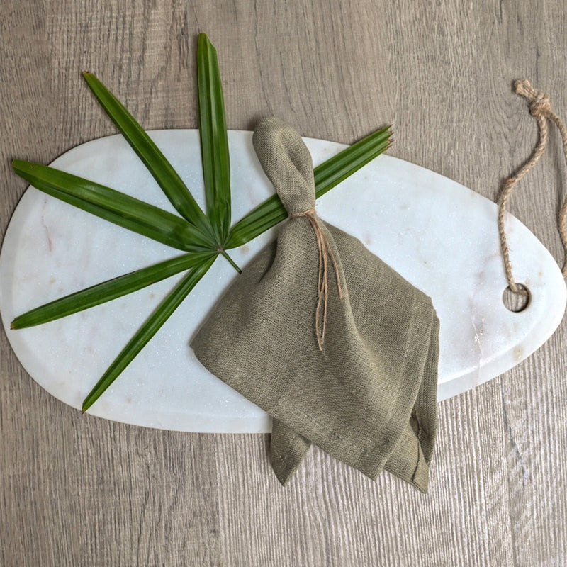 Buy Willow Linen Napkin (Bayleaf, Set Of 4) | Shop Verified Sustainable Products on Brown Living