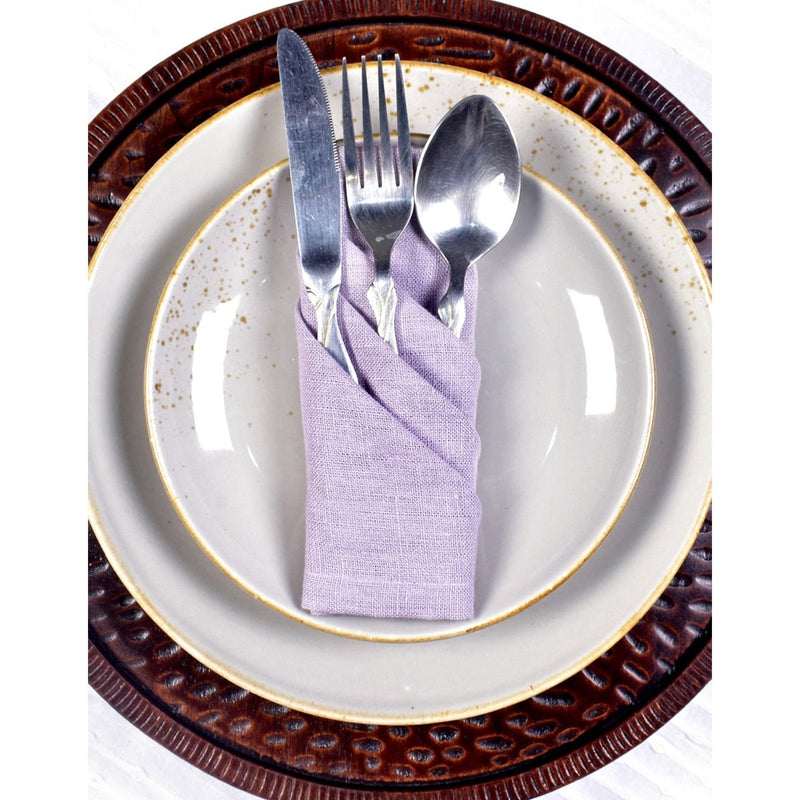 Buy Willow Linen Napkin (Pallid Violet, Set Of 4) | Shop Verified Sustainable Products on Brown Living