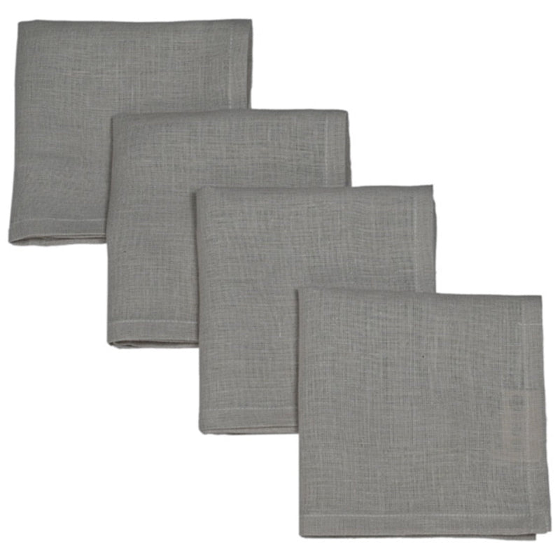 Buy Willow Linen Napkin (Stone Grey, Set Of 4) | Shop Verified Sustainable Table Linens on Brown Living™