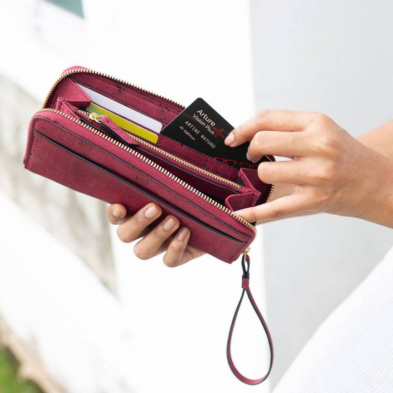 Buy Willow Zip-around Wristlet - Maroon | Shop Verified Sustainable Products on Brown Living