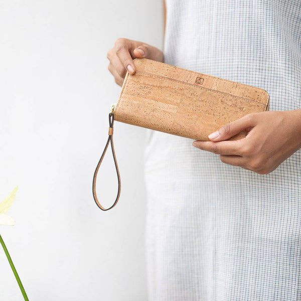 Buy Willow Zip-around Wristlet - Natural | Shop Verified Sustainable Products on Brown Living