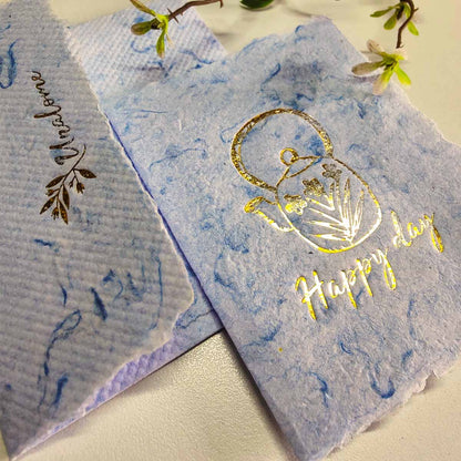 Wish Cards in Blue Denim Textile Recycled Paper – Greeting & Note Cards by UNALOME available on Brown Living™. . SKU: UN - WS - 14. Img 12.