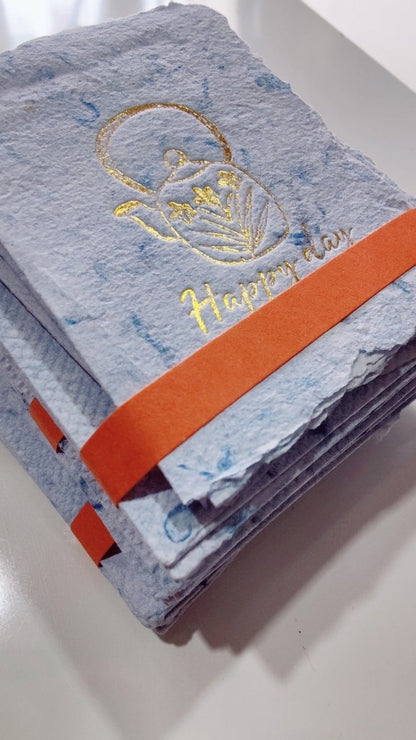 Wish Cards in Blue Denim Textile Recycled Paper – Greeting & Note Cards by UNALOME available on Brown Living™. . SKU: UN - WS - 14. Img 7.