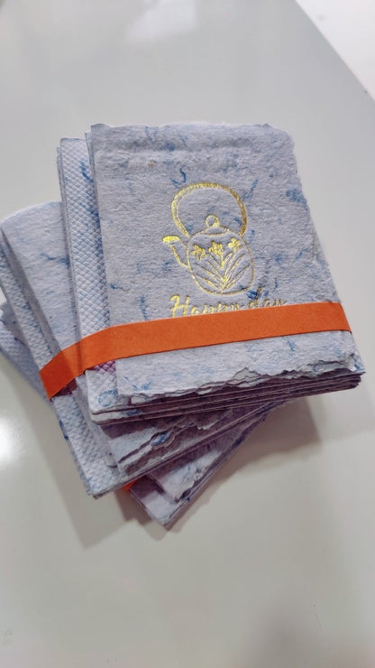 Wish Cards in Blue Denim Textile Recycled Paper – Greeting & Note Cards by UNALOME available on Brown Living™. . SKU: UN - WS - 14. Img 8.