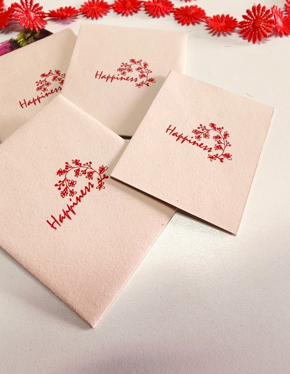 Wish Cards in Organic Cotton Rag paper - Happiness Beige | Verified Sustainable by Brown Living™