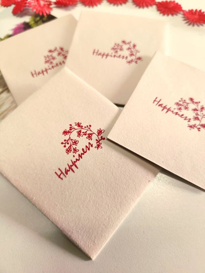 Wish Cards in Organic Cotton Rag paper - Happiness Beige | Verified Sustainable by Brown Living™