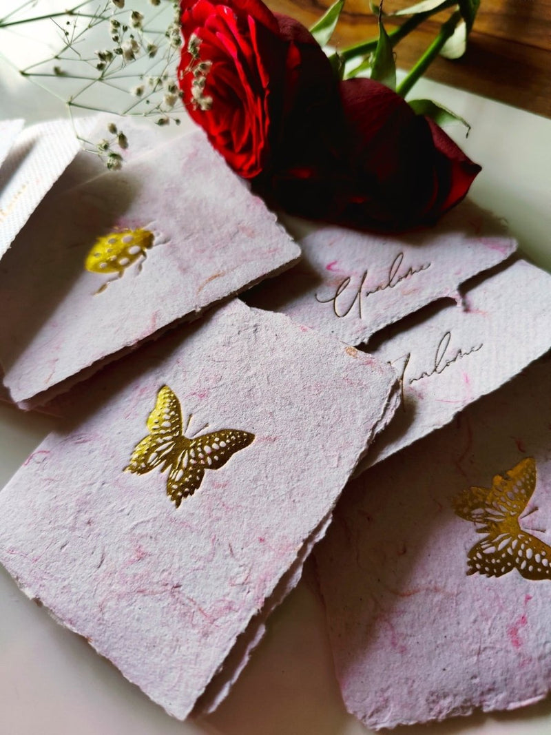 Buy Wish Cards in Recycled Textile Paper- Butterfly | Shop Verified Sustainable Products on Brown Living
