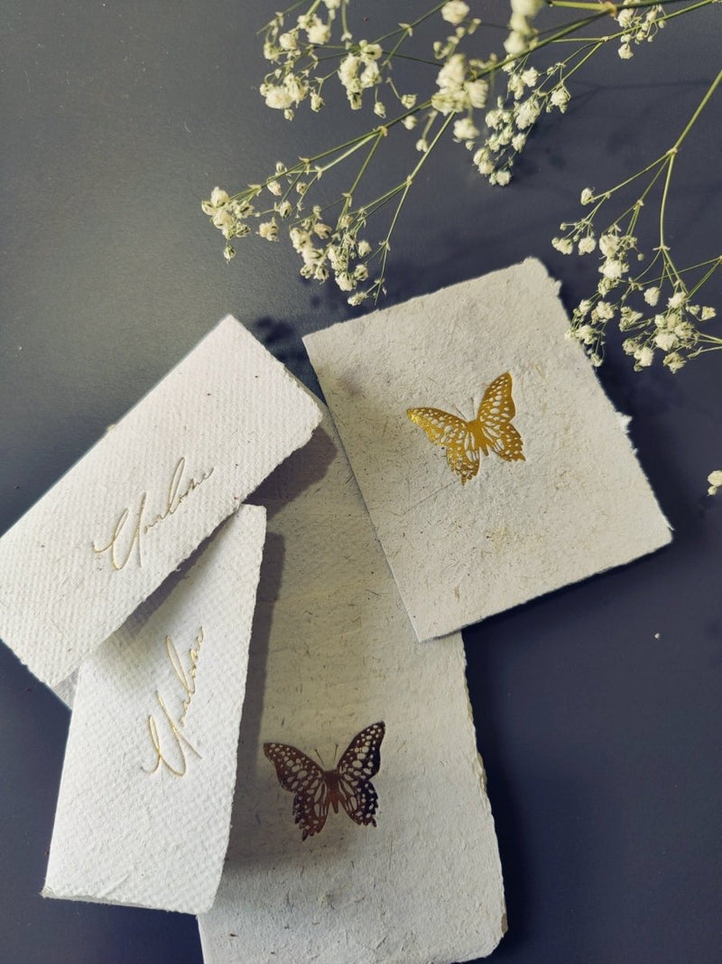 Buy Wish Cards in Sugarcane Pulp Paper - Butterfly | Shop Verified Sustainable Products on Brown Living