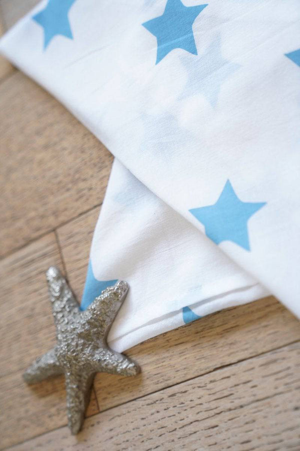 Buy Wish Upon A Star' Organic Cotton Swaddle In Midnight Blue | Shop Verified Sustainable Baby Swaddle on Brown Living™