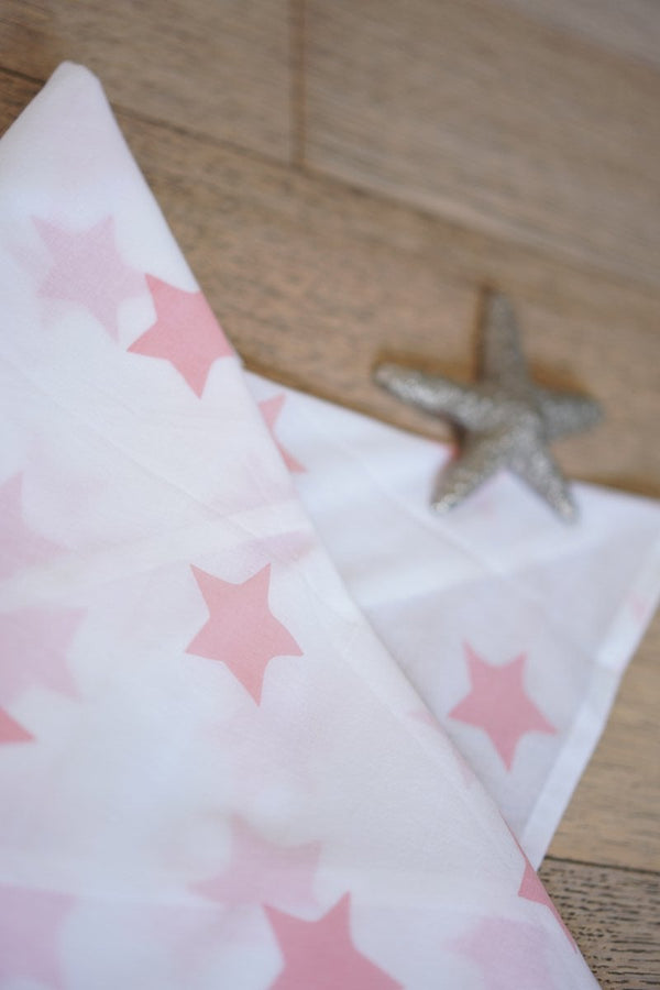 Buy Wish Upon A Star' Organic Cotton Swaddle In Peach Pink | Shop Verified Sustainable Baby Swaddle on Brown Living™