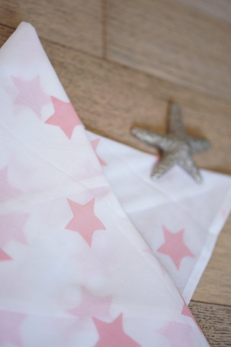 Buy Wish Upon A Star' Organic Cotton Swaddle In Peach Pink | Shop Verified Sustainable Products on Brown Living