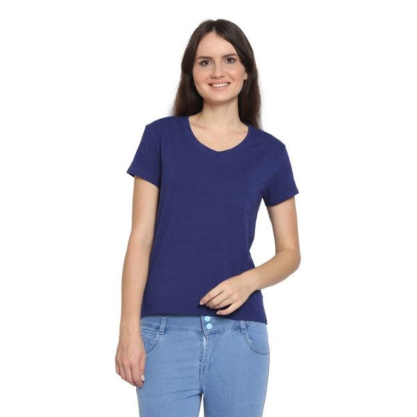 Buy Women's Bamboo V Neck Half Sleeve Softest T-Shirt (SALE) | Shop Verified Sustainable Products on Brown Living