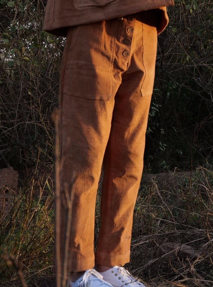 Buy Womens Corduroy Trousers  Natural Dye Online on Brown Living  Womens  Trousers