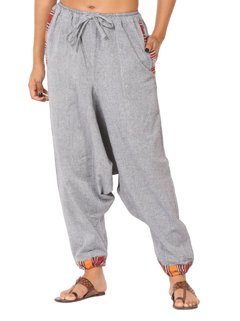 Buy Women's Designer Harem Pants | Grey | Fits Waist Size 28" to 36" | Shop Verified Sustainable Womens Pants on Brown Living™