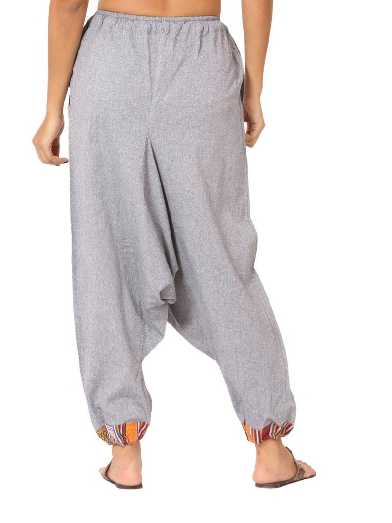 Buy Women's Designer Harem Pants | Grey | GSM-170 | Free Size | Shop Verified Sustainable Products on Brown Living