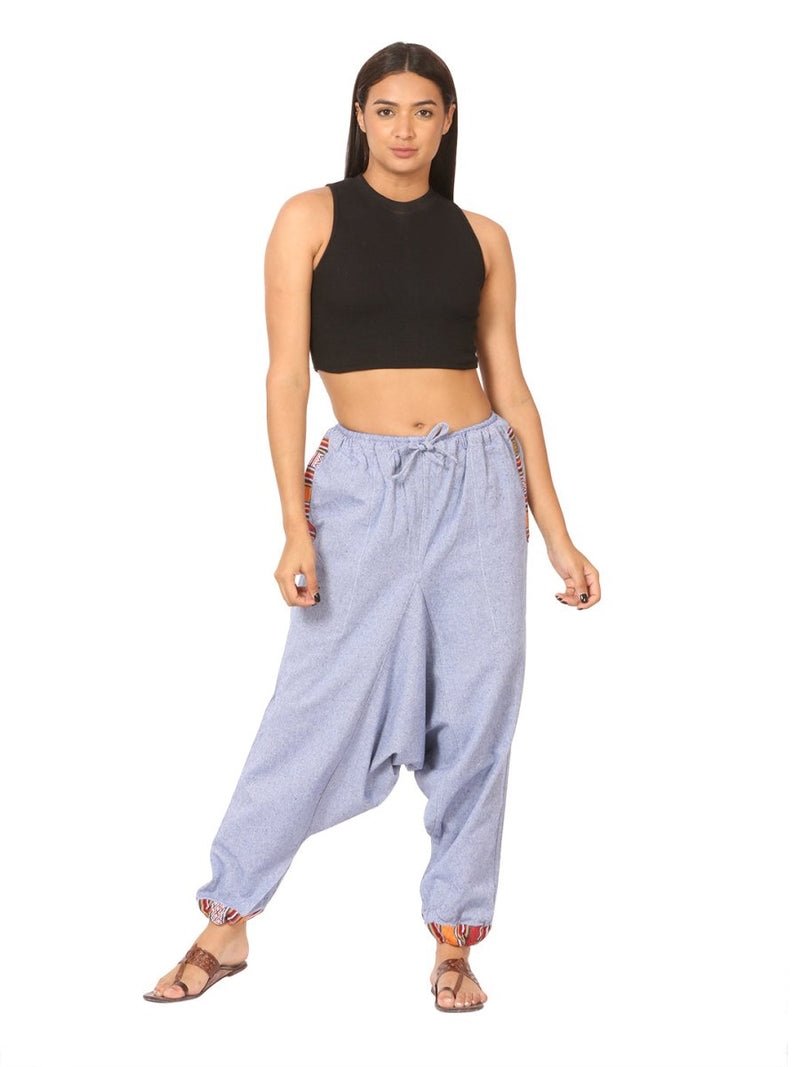 Buy Women's Harem Pants | Lavender Blue | Fits Waist Size 28" to 36" | Shop Verified Sustainable Womens Pants on Brown Living™