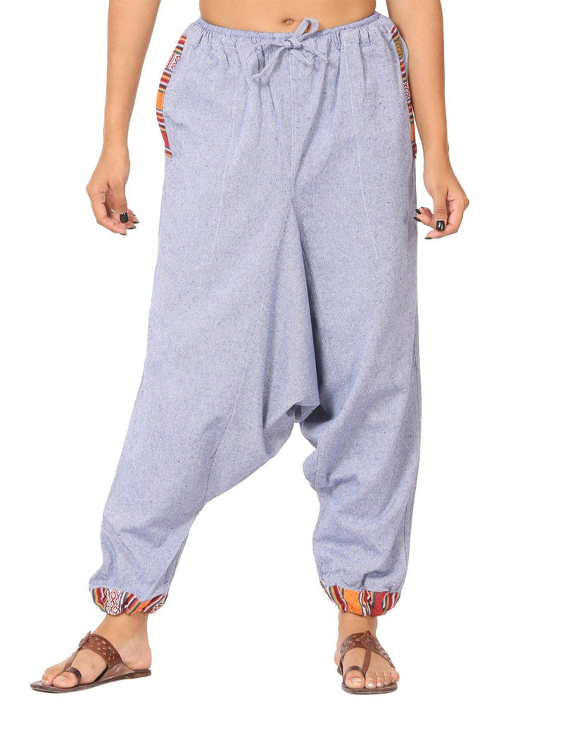 Buy Women's Harem Pants | Lavender Blue | Fits Waist Size 28" to 36" | Shop Verified Sustainable Womens Pants on Brown Living™