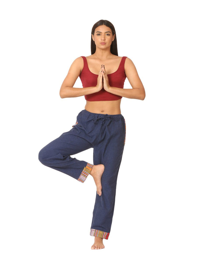 Buy Women's Designer Lounge Pants | Dark Blue | GSM-170 | Free Size | Shop Verified Sustainable Products on Brown Living