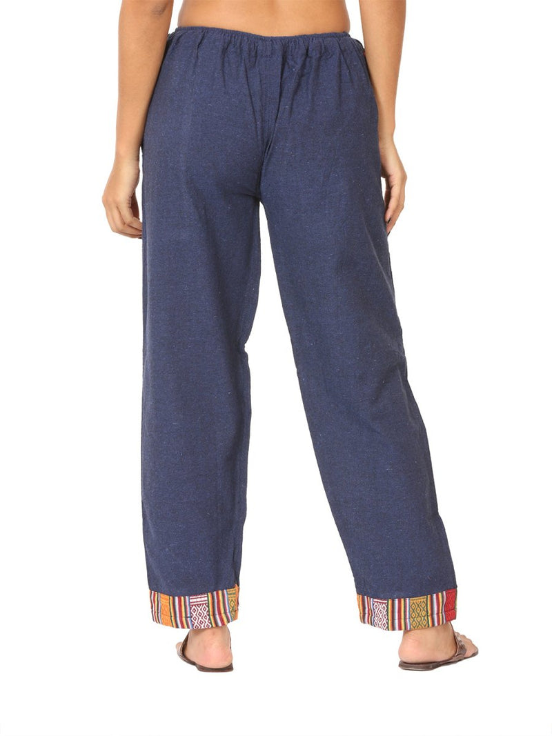 Buy Women's Designer Lounge Pants | Dark Blue | GSM-170 | Free Size | Shop Verified Sustainable Products on Brown Living