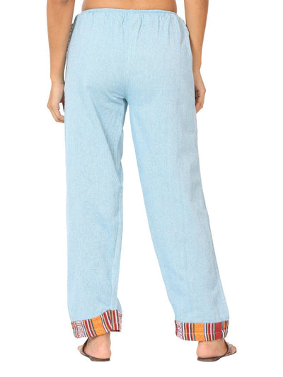 Women's Lounge Pants | Sky Blue | Fits Waist Size 28" to 36" – Womens Pants on Brown Living™. SKU: BT01036ND. Img 6.