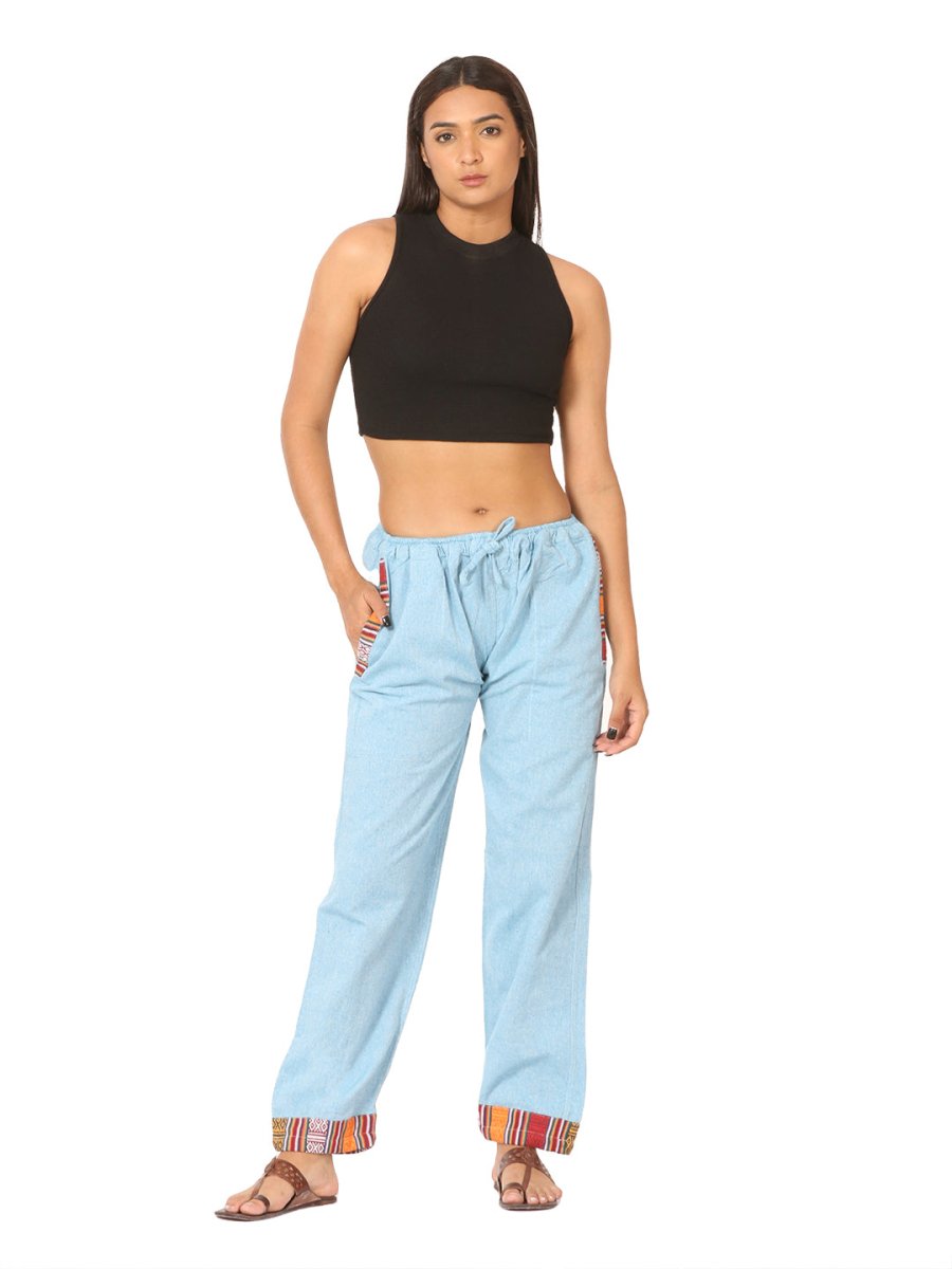 Women's Lounge Pants | Sky Blue | Fits Waist Size 28" to 36" | Verified Sustainable by Brown Living™