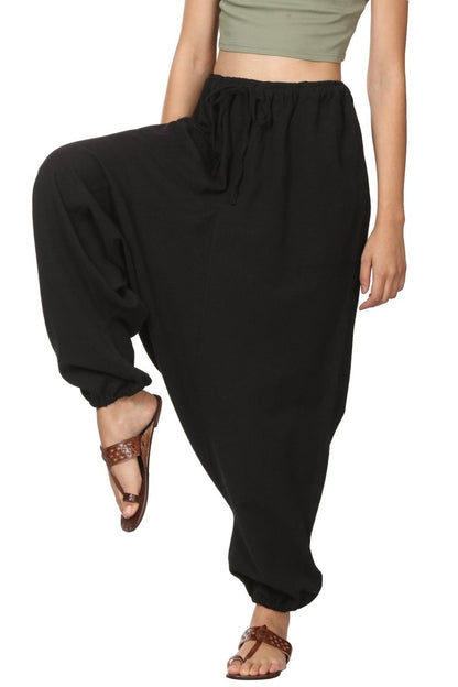 Women's Harem Pant | Black | Fits Waist Size 28" to 36" | Verified Sustainable by Brown Living™