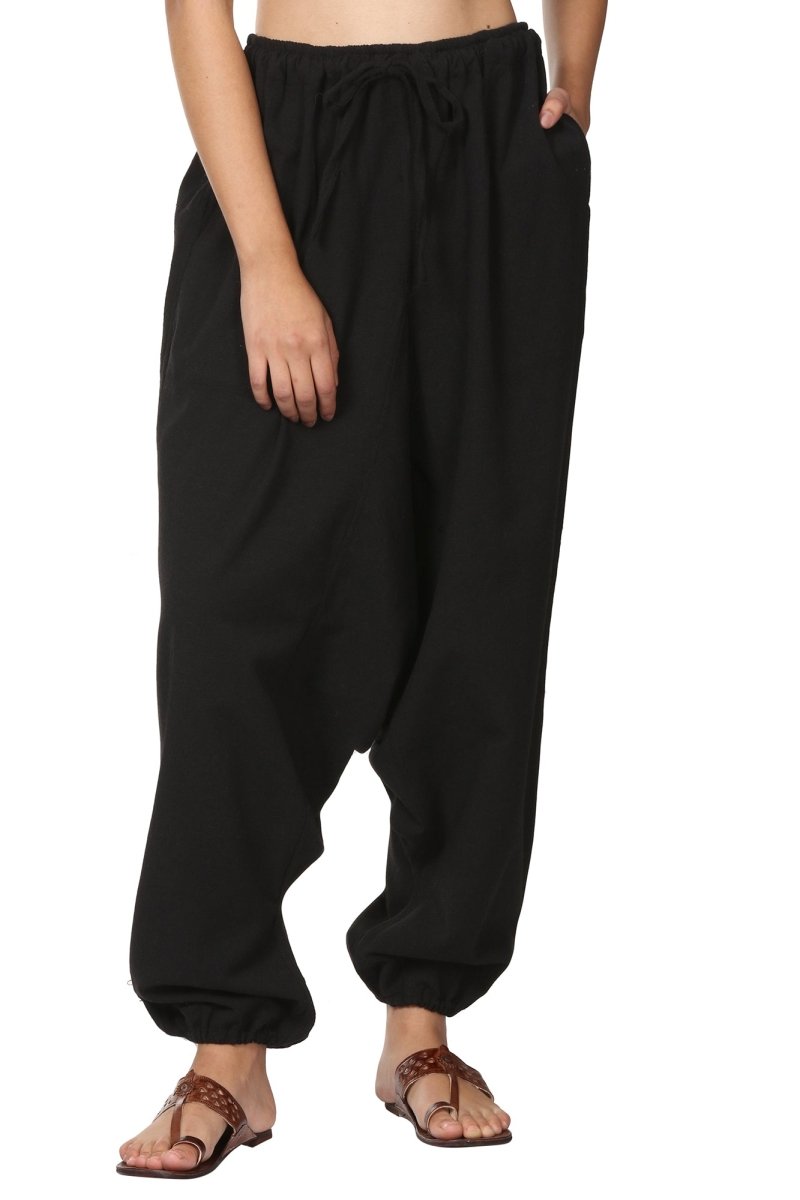 Women's Harem Pant | Black | Fits Waist Size 28" to 36" | Verified Sustainable by Brown Living™