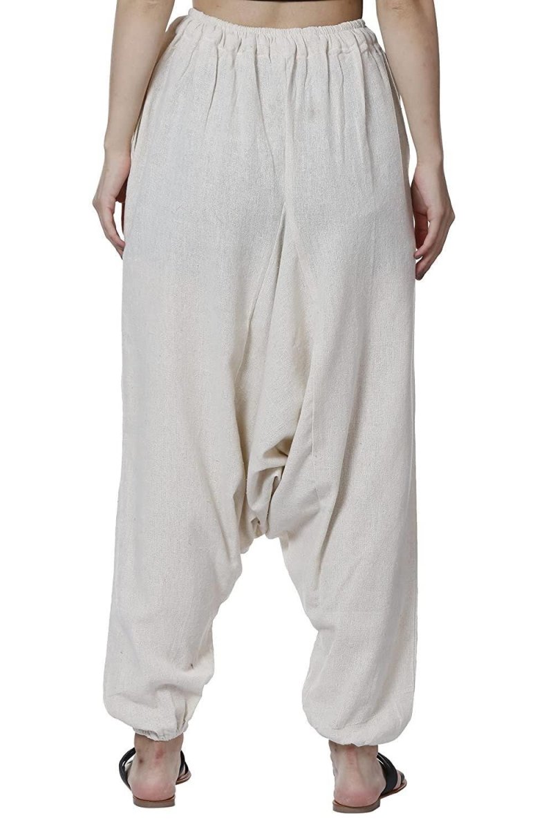 Women's Harem Pant | Cream | Fits Waist Size 28" to 36" | Verified Sustainable by Brown Living™