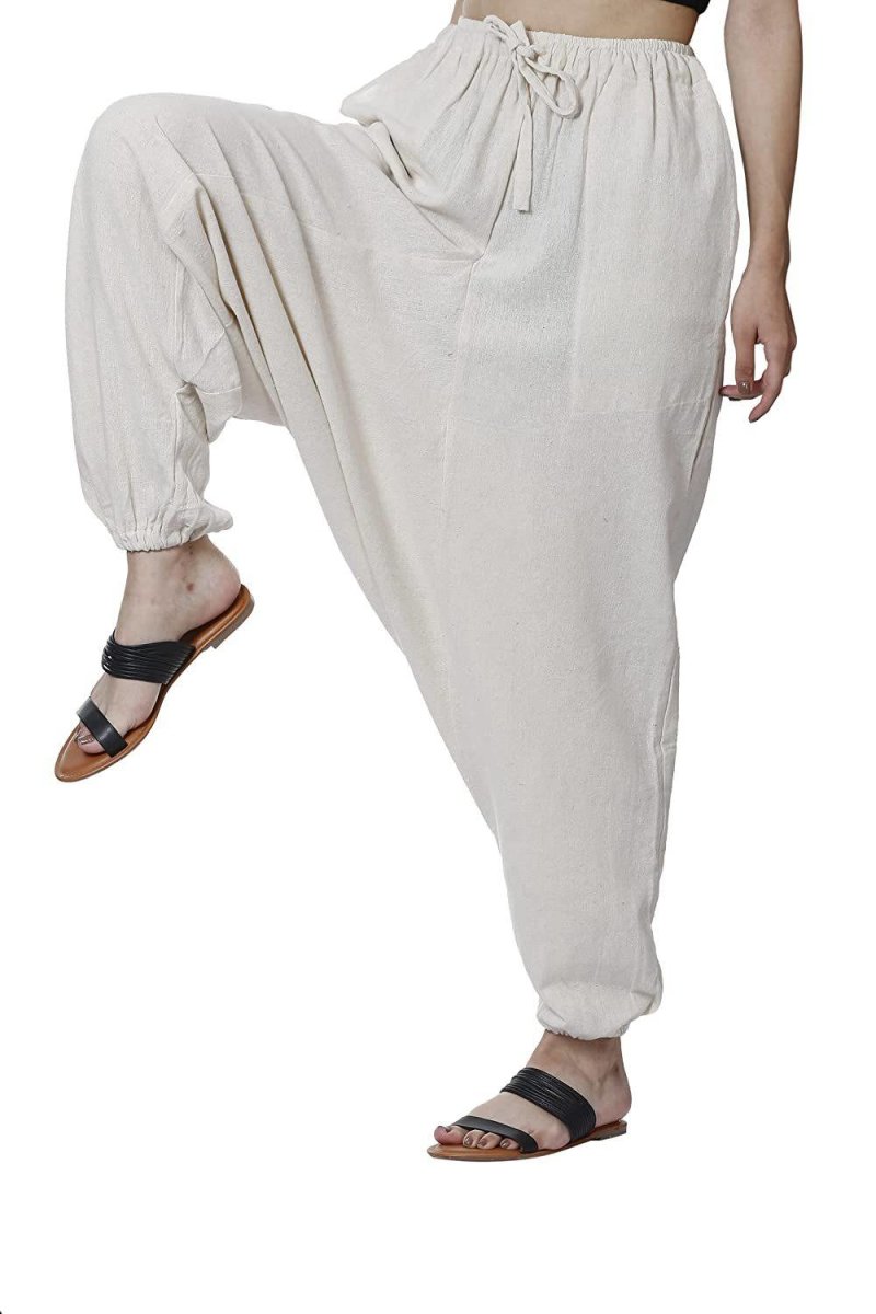 Women's Harem Pant | Cream | Fits Waist Size 28" to 36" | Verified Sustainable by Brown Living™