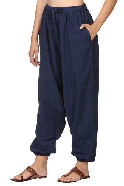 Women's Harem Pant | Dark Blue | Fits Waist Size 28" to 36" | Verified Sustainable by Brown Living™