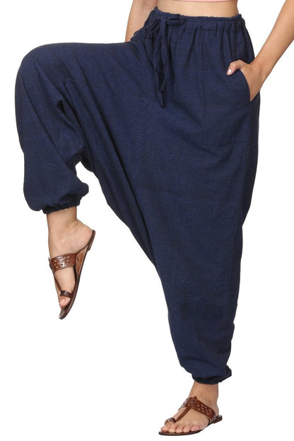 Women's Harem Pant | Dark Blue | Fits Waist Size 28" to 36" | Verified Sustainable by Brown Living™