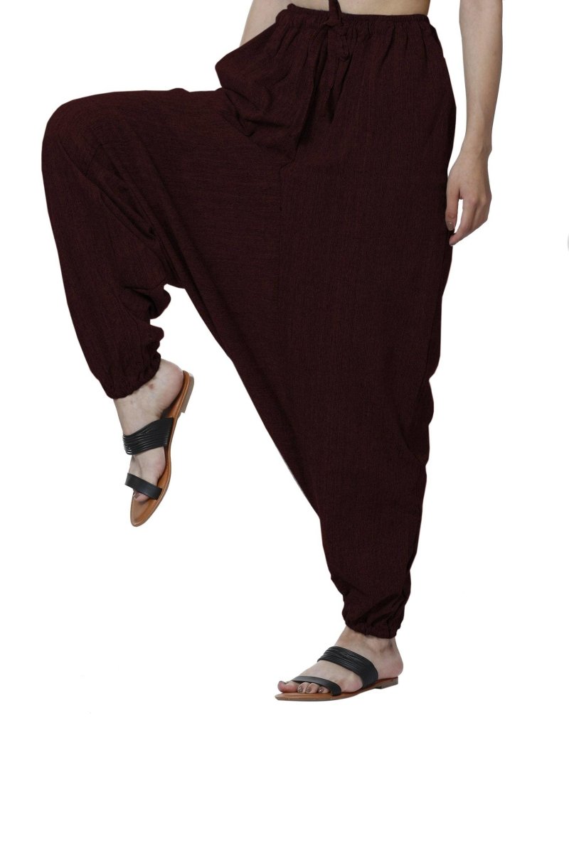 Women's Harem Pant | Maroon | Fits Waist Size 28" to 36" | Verified Sustainable by Brown Living™