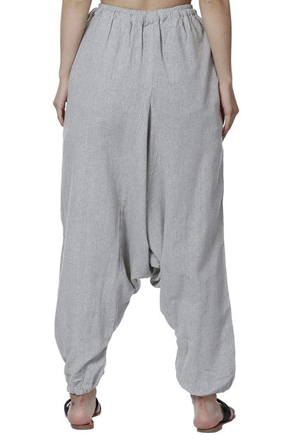 Women's Harem Pant | Melange Grey | Fits Waist Size 28" to 36" | Verified Sustainable by Brown Living™