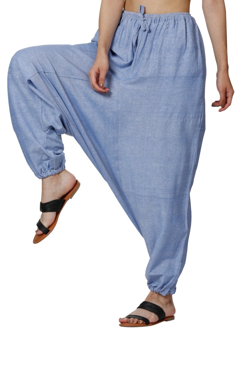 Buy Women's Harem Pants | Lavender Blue | Fits Waist Size 28" to 36" | Shop Verified Sustainable Womens Pyjama on Brown Living™