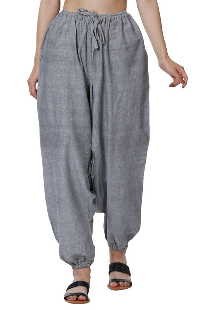 Women's Harem Pants | Grey | Fits Waist Size 28" to 36" | Verified Sustainable by Brown Living™