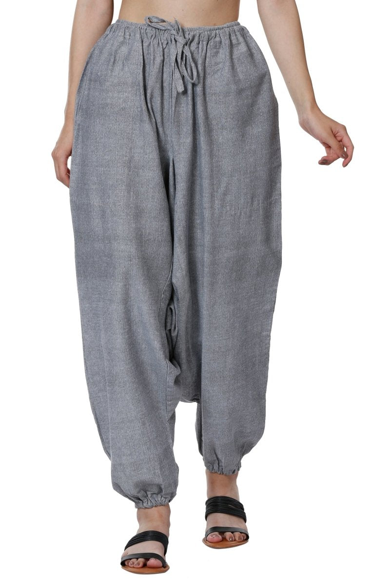 Buy Women's Harem Pants | Grey | GSM - 170 | Free Size | Shop Verified Sustainable Products on Brown Living