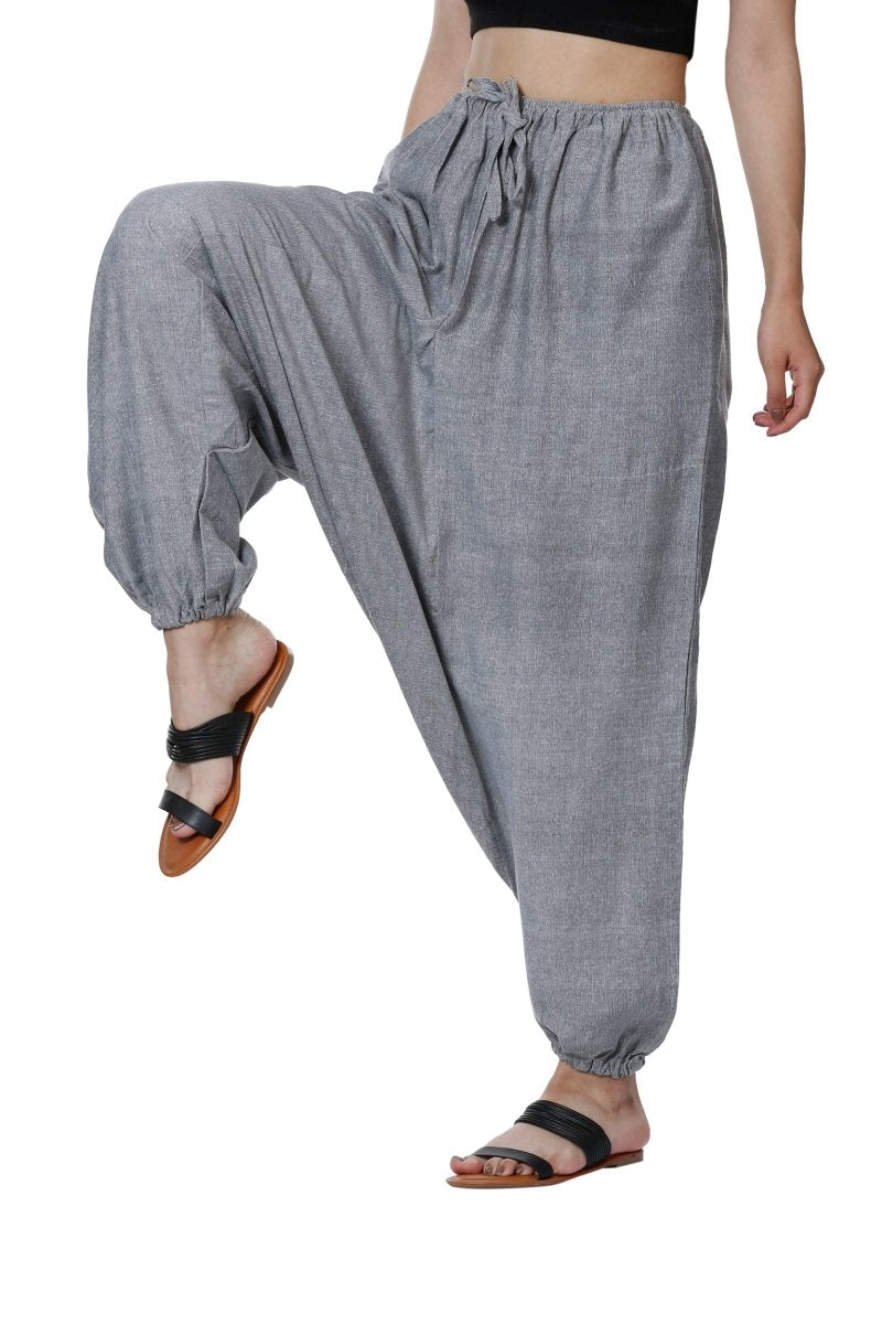 Women's Harem Pants | Grey | Fits Waist Size 28" to 36" | Verified Sustainable by Brown Living™