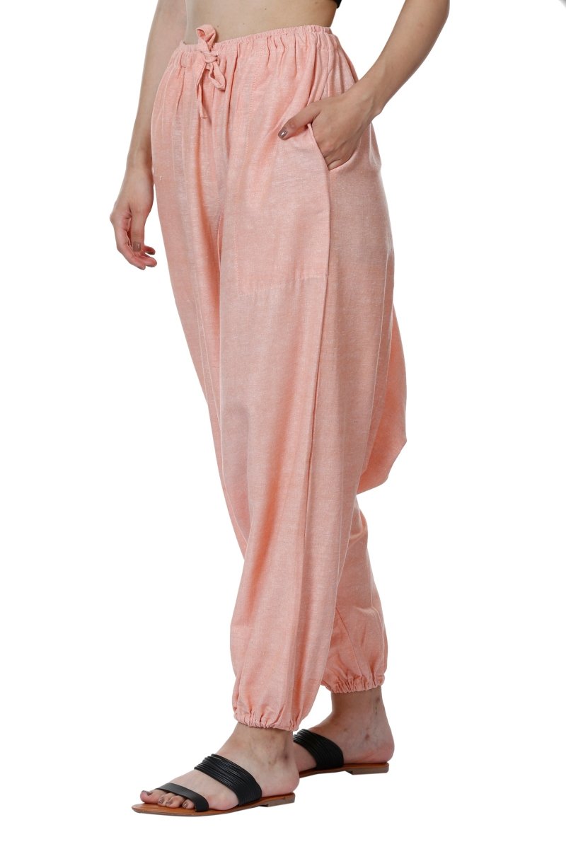 Buy Women's Harem Pants | Orange | Fits Waist Size 28" to 36" | Shop Verified Sustainable Womens Pyjama on Brown Living™
